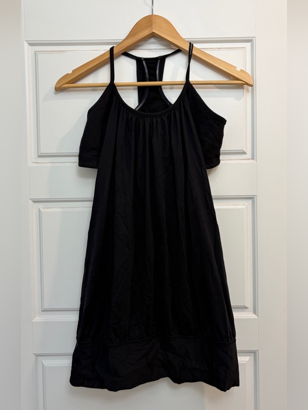 Black Lululemon tank top with built in sports bra